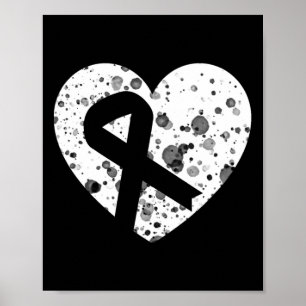 Poster Réandre l'amour avec un cœur graphique et un ruban