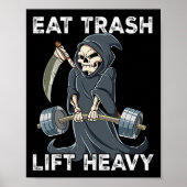 Poster Reapper Gym Weight Training Eat Trash Lift Lourd (Devant)