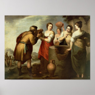 Poster Rebecca and Eliezer at the Well, c.1665