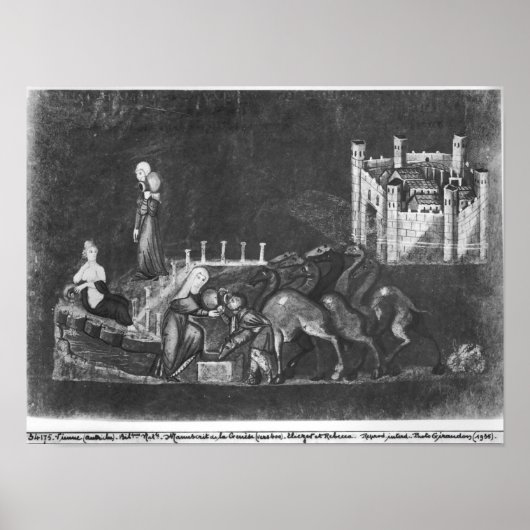 Poster Rebecca et Eliezer au puits (Devant)
