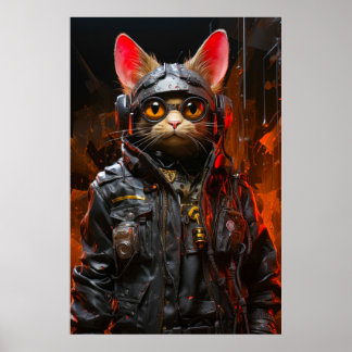 Poster Rebel Roar : Le voyage du chat moto -