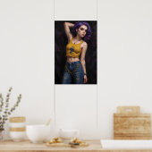 Poster Rebelle en couleur (Cuisine)