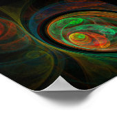 Poster Reborn Green Art Abstrait (Coin)