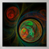 Poster Reborn Green Art Abstrait (Devant)