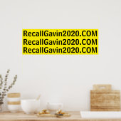 Poster recallgavin2020 36x12 (Cuisine)