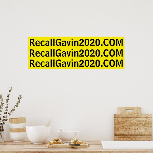 Poster recallgavin2020 36x12 (Cuisine)