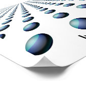Poster Receding Blue Patterned Balls - Innovate (Coin)