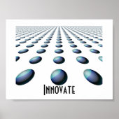 Poster Receding Blue Patterned Balls - Innovate (Devant)
