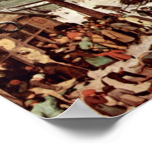 Poster Recensement À Bethléem Par Bruegel D. Ä. Pieter (Coin)