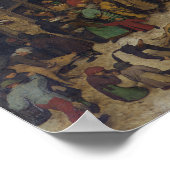 Poster Recensement à Bethléem par Pieter Bruegel (Coin)