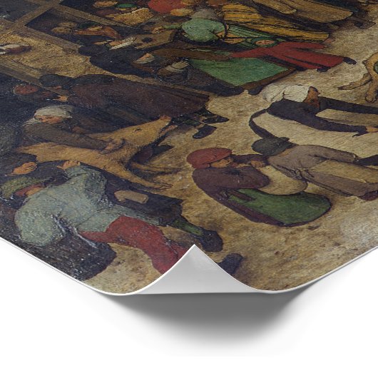 Poster Recensement à Bethléem par Pieter Bruegel (Coin)