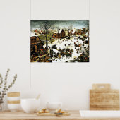 Poster Recensement à Bethléem, Pieter Bruegel l'art aîné (Cuisine)