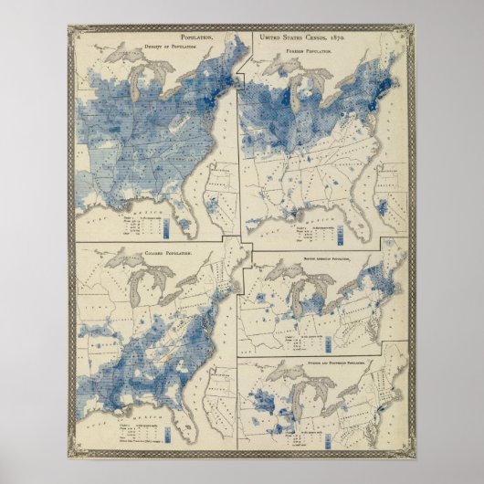 Poster Recensement de la population des États-Unis (Devant)