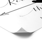 Poster Réception De Cette Façon Élégant Script Signal Dir (Coin)