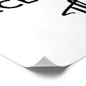 Poster Réception De Cette Façon Simple Flèche Noir & Blan (Coin)