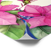 Poster Réception de mariage Bougainvillée rose Carrelage  (Coin)