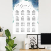 Poster Réception de mariage céleste 16 Panneau de la cart (Bureau à domicile)