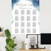 Poster Réception de mariage céleste 16 Panneau de la cart (Bureau à domicile)