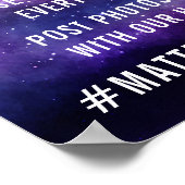 Poster Réception de mariage galactique étoiles photo hash (Coin)