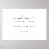 Poster Réception De Mariage Simple Et Moderne (Devant)