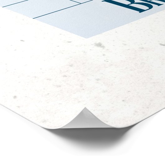 Poster Réception du chèque client café blanc plat extra p (Coin)