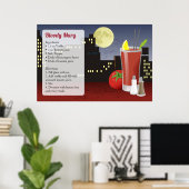 Poster Recette Bloody Mary (Bureau à domicile)