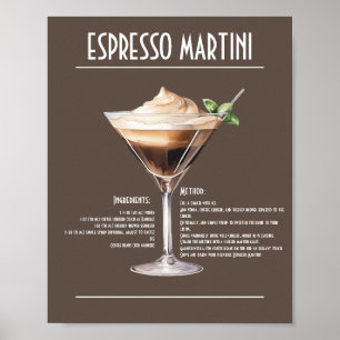 Poster Recette classique Espresso Martini