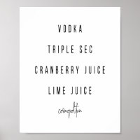 Recette Cocktail Cosmopolite