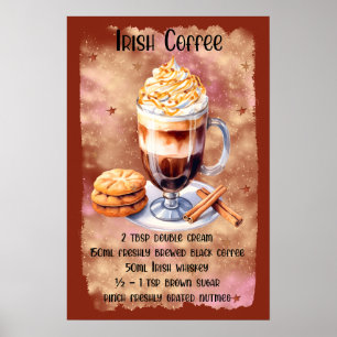 Poster Recette de café irlandais Noël