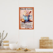 Poster Recette de chocolat chaud épicé (Cuisine)