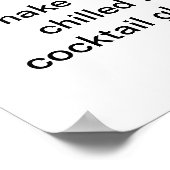 Poster Recette de cocktail GRASSHOPPER Art 18" x 24" (Coin)