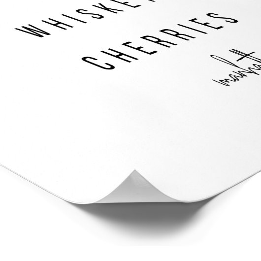 Poster Recette de cocktail Manhattan (Coin)