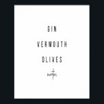 Poster Recette de cocktail Martini<br><div class="desc">Recette de cocktail Martini</div>