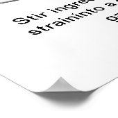 Poster Recette de cocktail Martini Parfait Art 16" x 20" (Coin)