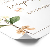 Poster Recette de Fête des mariées de poire de paire parf (Coin)