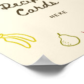 Poster Recette de Fête des mariées tirée à la main hors d (Coin)