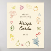 Poster Recette de Fête des mariées tirée à la main hors d (Devant)