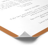 Poster Recette de Fleur Orange Rouille pour un Mariage He (Coin)