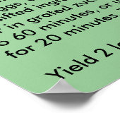 Poster Recette de pain de courgette imprimé (Coin)