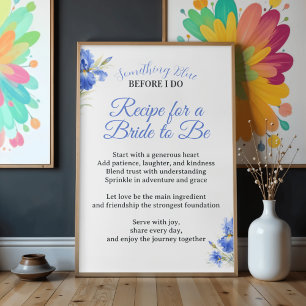 Poster Recette de Quelque Chose de Bleu pour la Mariée En