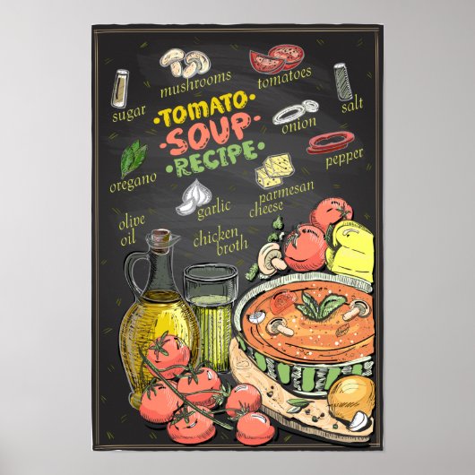 Poster Recette de soupe (Devant)