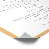 Poster Recette Fleur sauvage jaune pour un mariage heureu (Coin)