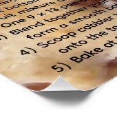 Poster Recette fruit cobbler (Coin)