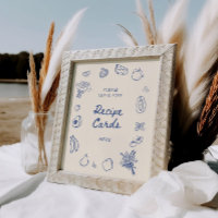 Recette Hors Du Marché Bleu Main Dessinée Recette