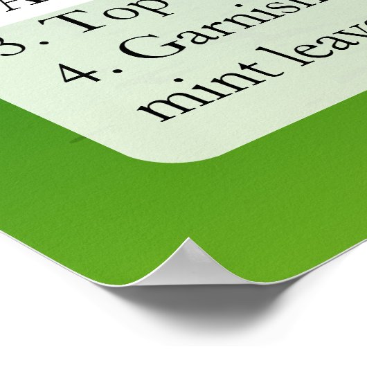 Poster Recette Mojito (Coin)