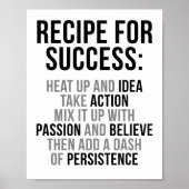 Poster Recette pour succès (Devant)