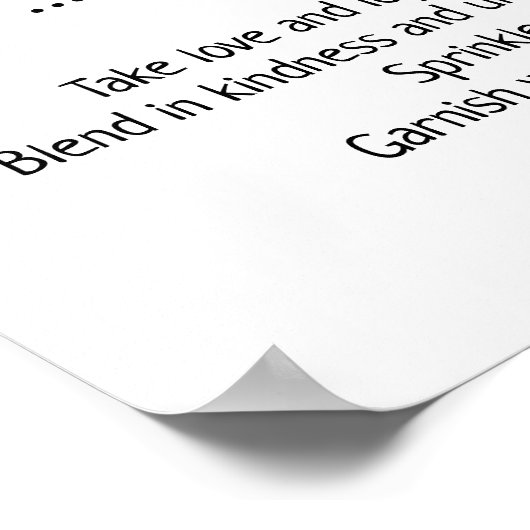 Poster Recette pour un cadeau de mariage heureux rose pou (Coin)