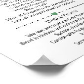 Poster Recette pour un heureux mariage Citrons Douche cad (Coin)