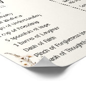 Poster Recette pour un mariage heureux de jeunes mariés F (Coin)