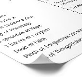 Poster Recette pour un mariage heureux Jeunes mariés Citr (Coin)